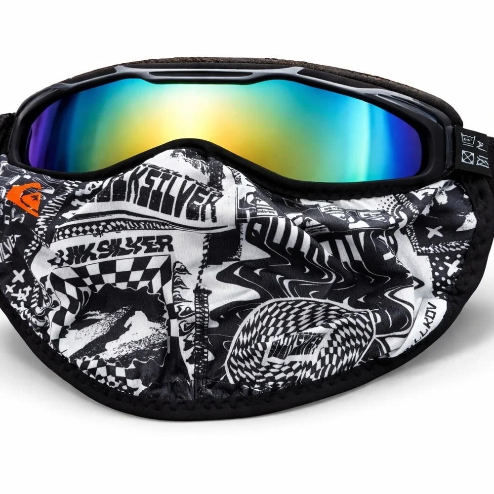 NEW Quiksilver x Allkov 3-in-1 Goggles Visor Face Protection Mask Snow Ski Bike
